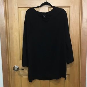 Xhilaration black shift dress cross strap at  neck